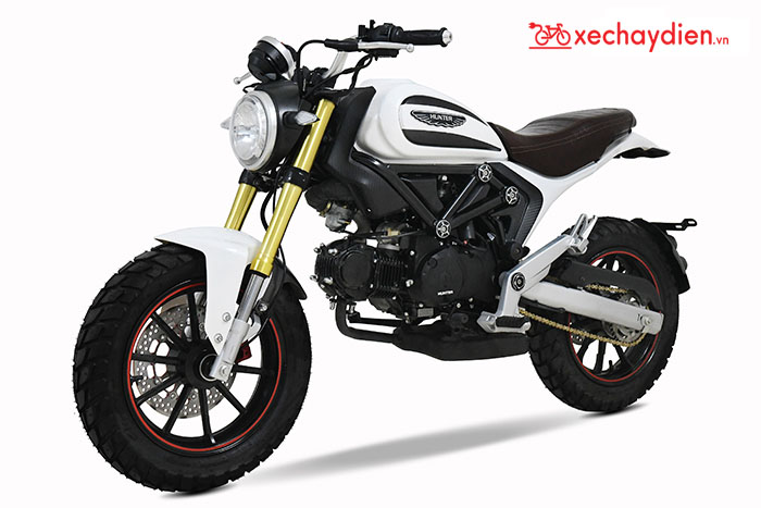 XE MÁY DUCATI SCRAMBLER 110CC MÀU TRẮNG