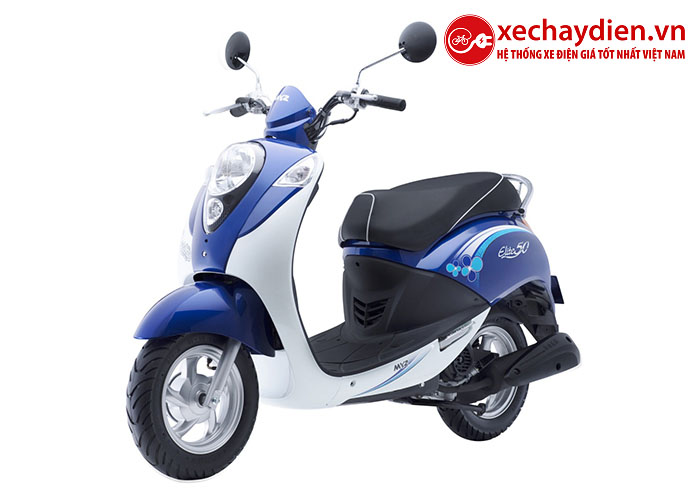 Xe ga 50cc Elite chính hãng Sym - Màu Xanh Trắng