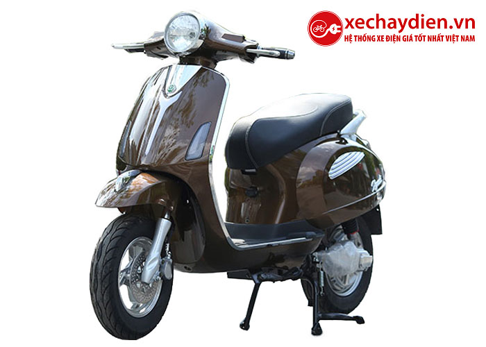 Xe máy điện Vespa Xyndi màu nâu