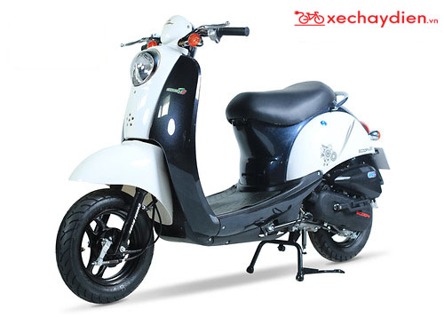 Xe ga 50cc Scoopy Màu Trắng Yếm Đen