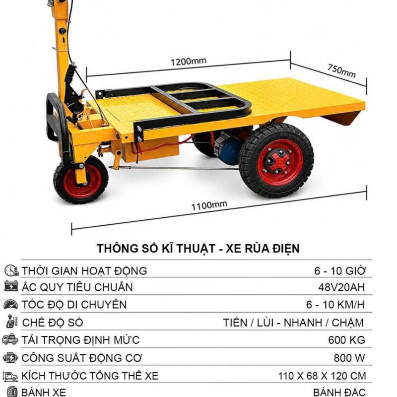 XE ĐẨY ĐIỆN TẢI TRỌNG 600KG HEV6 