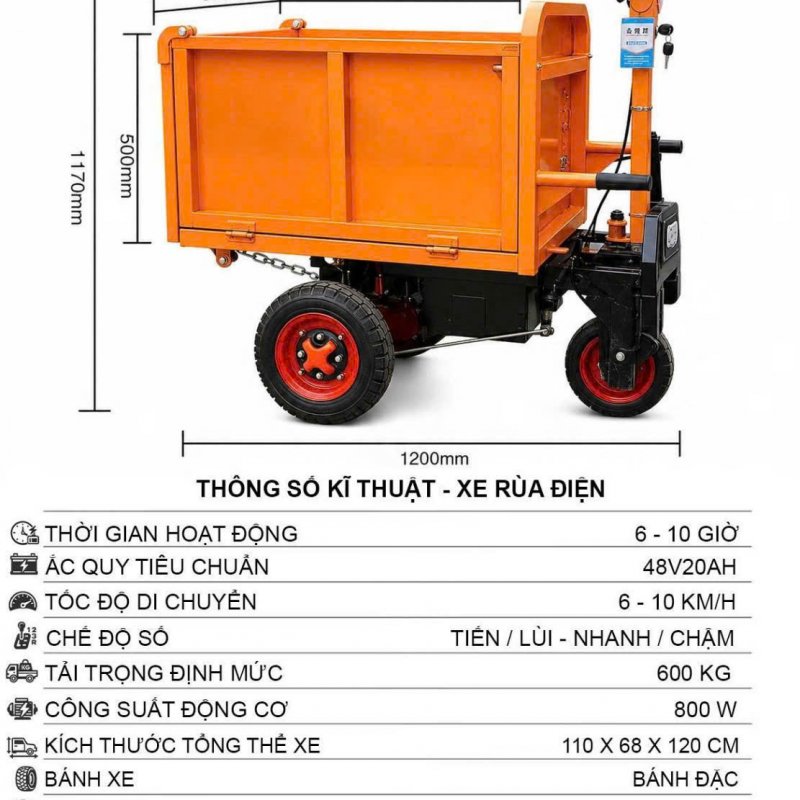 XE RÙA ĐIỆN TẢI TRỌNG 600KG HEV7 