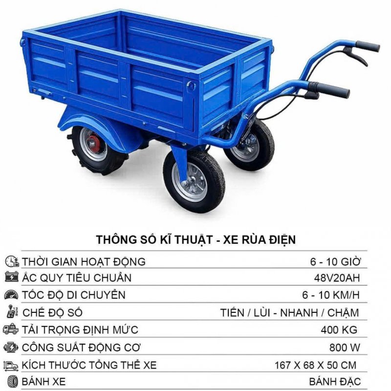 XE RÙA ĐIỆN TẢI TRỌNG 400KG HEV9 